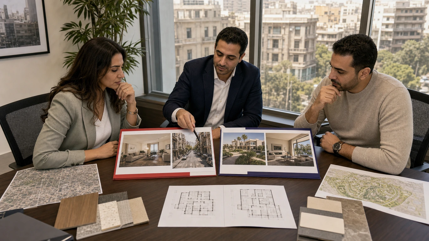 Property alternatives assessed against evidence and risk