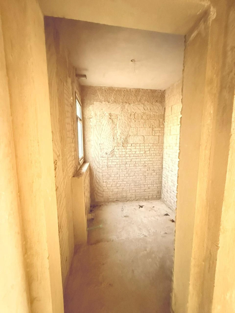 Core-and-shell bathroom in the SODIC VYE townhouse before finishing